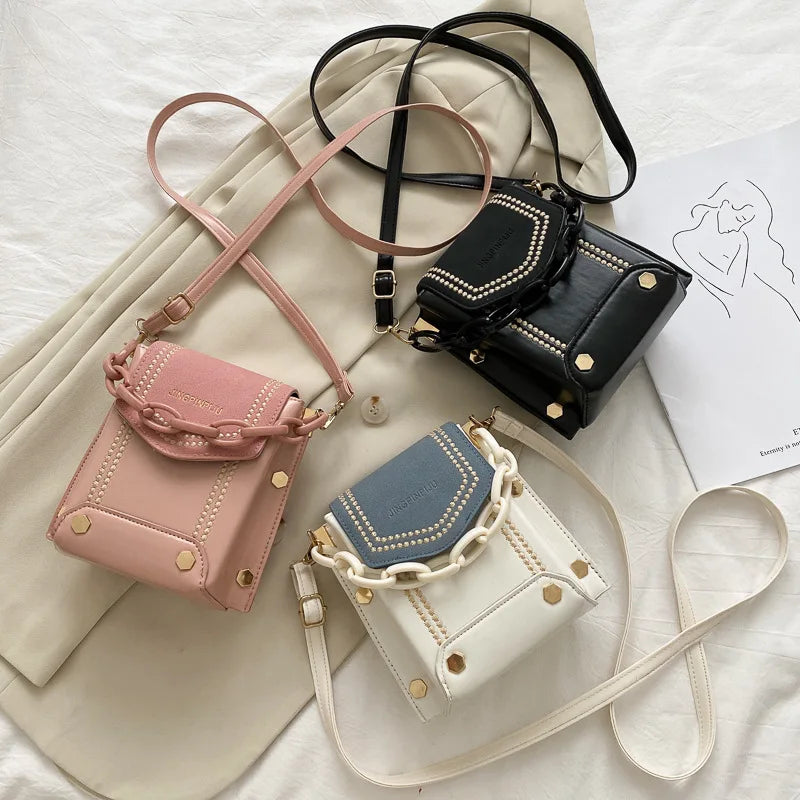 Mini Women PU Leather Shoulder Bag Flap Messenger Wallet Chain Small