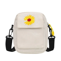 Canvas Cross Body Bag Small Shell Mobile Phone Lady Square Bag