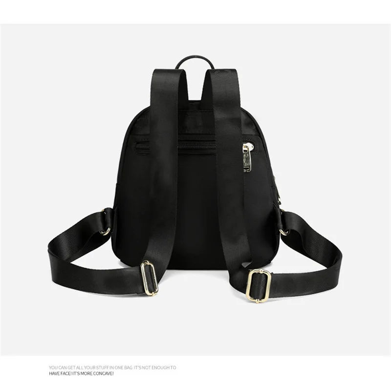 Mini Women's Backpack Nylon Small Ladies Phone Pouch Waterproof for Student