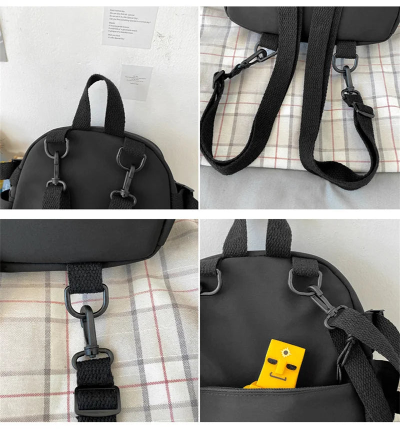 Mini Women's Backpack Purse Waterproof Nylon Bagpack for Teenage Girls Rucksack