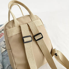 Mini Canvas Women's Backpack Small School Bag for Teen Girls