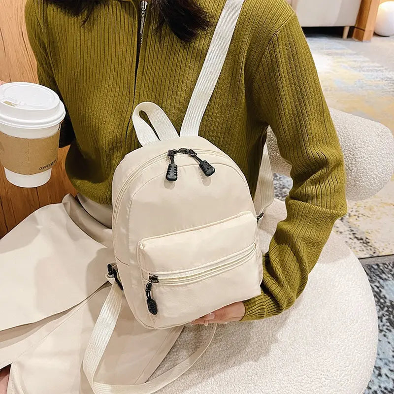 Mini Nylon Women's Backpack for Teen Girls