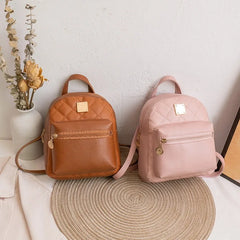 Mini Women's Backpacks PU Leather Small School Bags Rucksack for Teen Girls