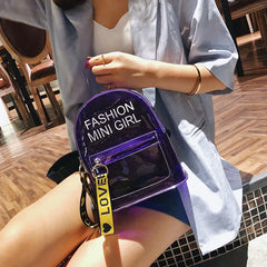 Mini Women's PVC Jelly Backpack Small Shoulder Bag