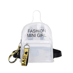 Mini Women's PVC Jelly Backpack Small Shoulder Bag