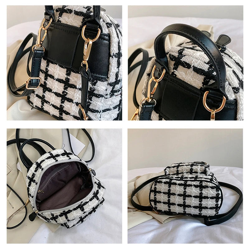 Nylon Women's Backpack Preppy Style School Travel Bags Small Rucksack
