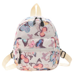 Small Animal Print Women's Backpack Nylon Teen Girls School Bag