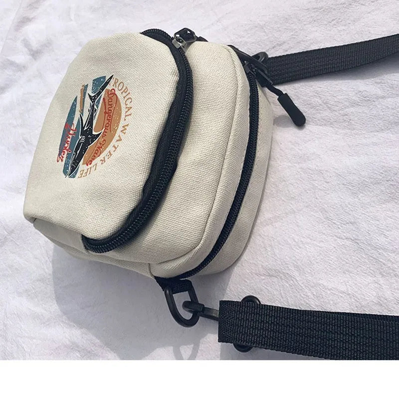 Mini Canvas Crossbody Bag Ladies Purse Phone Sac