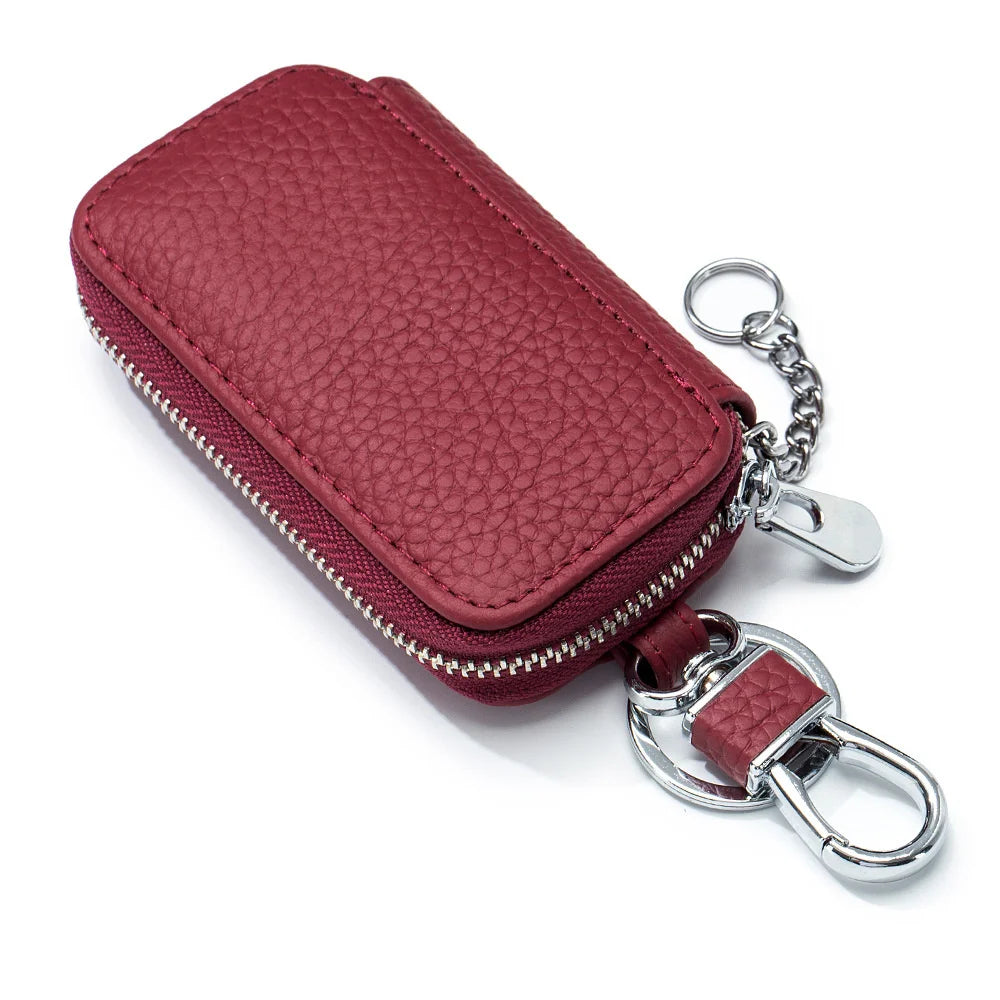 Mini Leather Car Key Bag Key Wallets Key Organizer Case