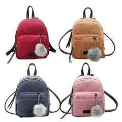 Velvet Mini Backpack for Girls School Bags Teen Knapsack