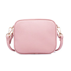 Mini Litchi Grain Flap Shoulder Bag for Women Small Square Bag