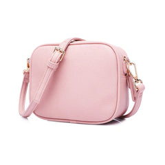 Mini Litchi Grain Flap Shoulder Bag for Women Small Square Bag