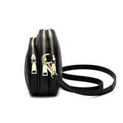 Mini 3-Layer Shoulder Bags For Women Solid Pu Leather Crossbody Phone Purse