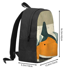 Simple Mountain Backpack for Men & Women, Zipper School Bags for Girls