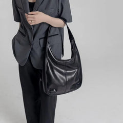 Minimalist Shoulder Bags Women PU Leather Handbags Retro OL All-match