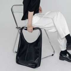 Minimalist Shoulder Bags Women PU Leather Handbags Retro OL All-match