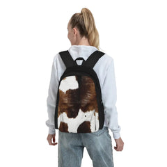 Minimalistic Cattle Cow 2 Backpacks Men Women Travel Bags