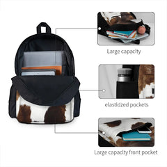 Minimalistic Cattle Cow 2 Backpacks Men Women Travel Bags