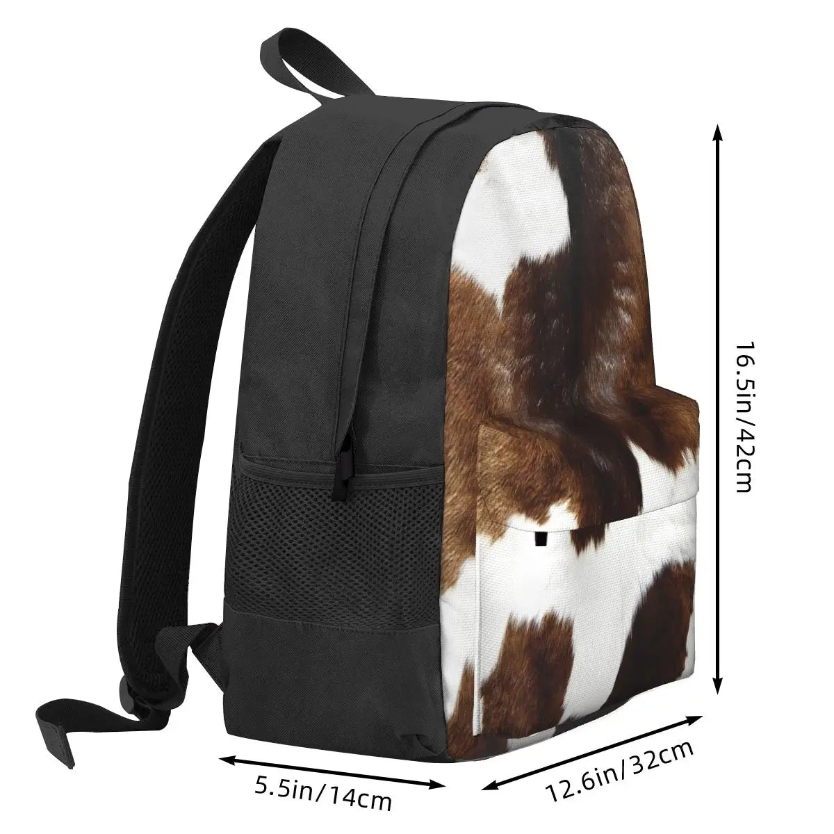 Minimalistic Cattle Cow 2 Backpacks Men Women Travel Bags