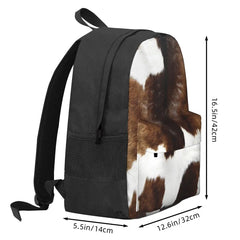 Minimalistic Cattle Cow 2 Backpacks Men Women Travel Bags