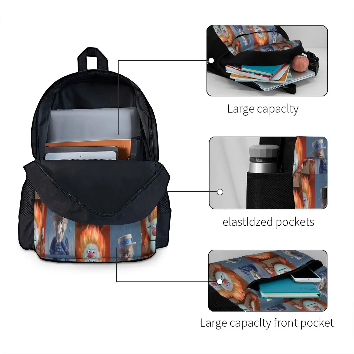 Miser Brothers Men's Backpacks Women's Bags Manga Man Backpack for Teenagers