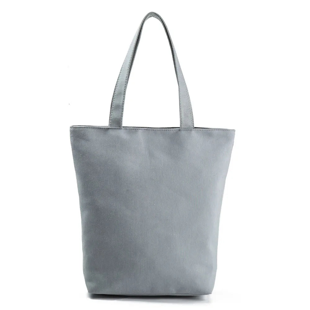 Miyahouse Canvas Shoulder Bag Women Handbag Leaves Printed Tote Handbag
