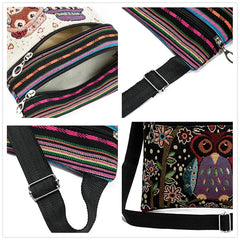 Miyahouse Owl Printed Messenger Bag Women Shoulder Bag