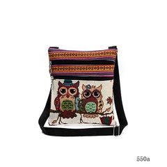 Miyahouse Owl Printed Messenger Bag Women Shoulder Bag