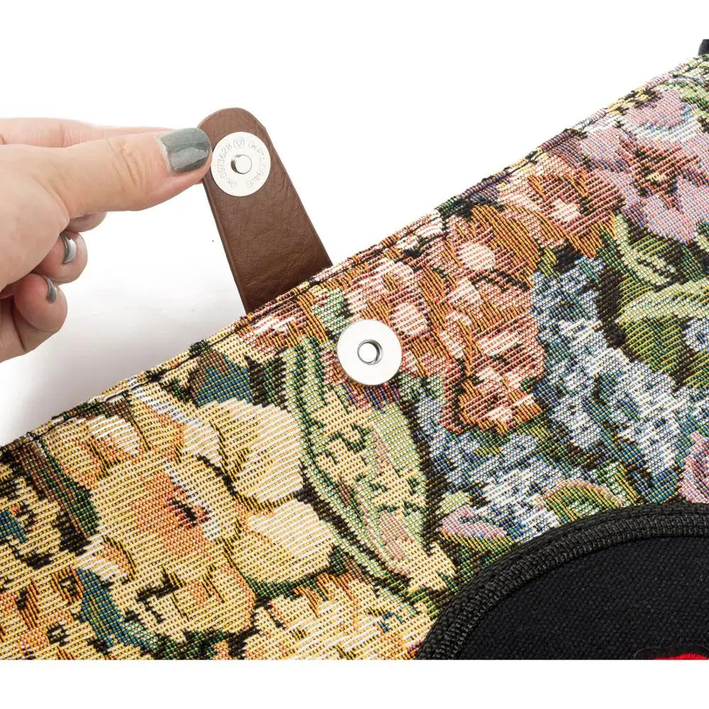 Miyahouse Embroidered Shoulder Bag Vintage Rose Crossbody Floral Messenger