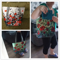Miyahouse Floral Canvas Beach Bag for Women