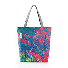 Miyahouse Floral Canvas Beach Bag for Women