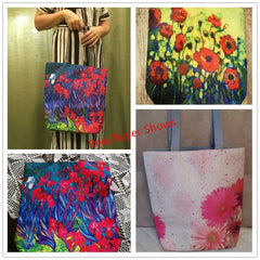 Miyahouse Floral Canvas Beach Bag for Women
