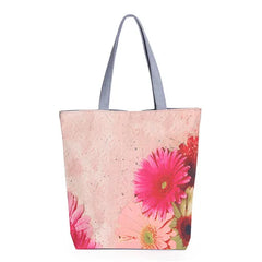 Miyahouse Floral Canvas Beach Bag for Women