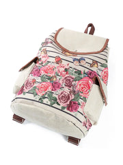 Miyahouse Canvas Backpack Women Drawstring Bag Travel Rucksack