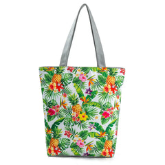 Miyahouse Embroidery Canvas Handbag Floral Bird Printed Lady Shoulder Bag