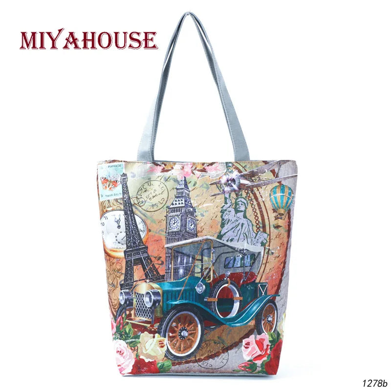 Miyahouse Vintage Shoulder Bag Canvas Tote Handbag