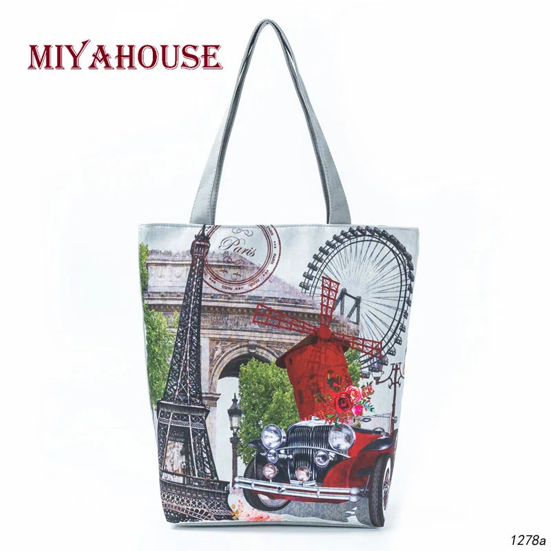 Miyahouse Vintage Shoulder Bag Canvas Tote Handbag