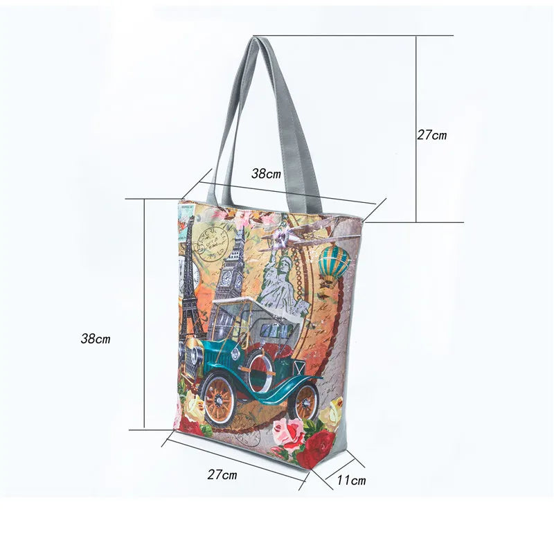 Miyahouse Vintage Shoulder Bag Canvas Tote Handbag