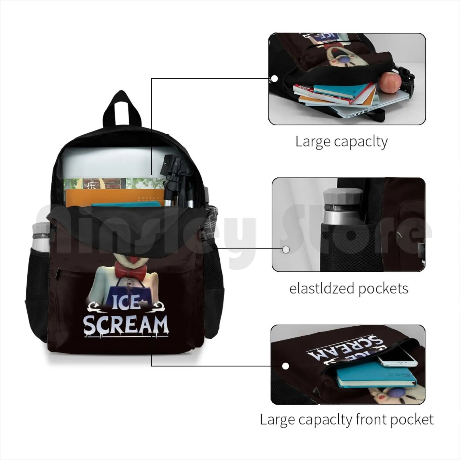 Mobile Horror Game Ice Scream Outdoor Hiking Backpack