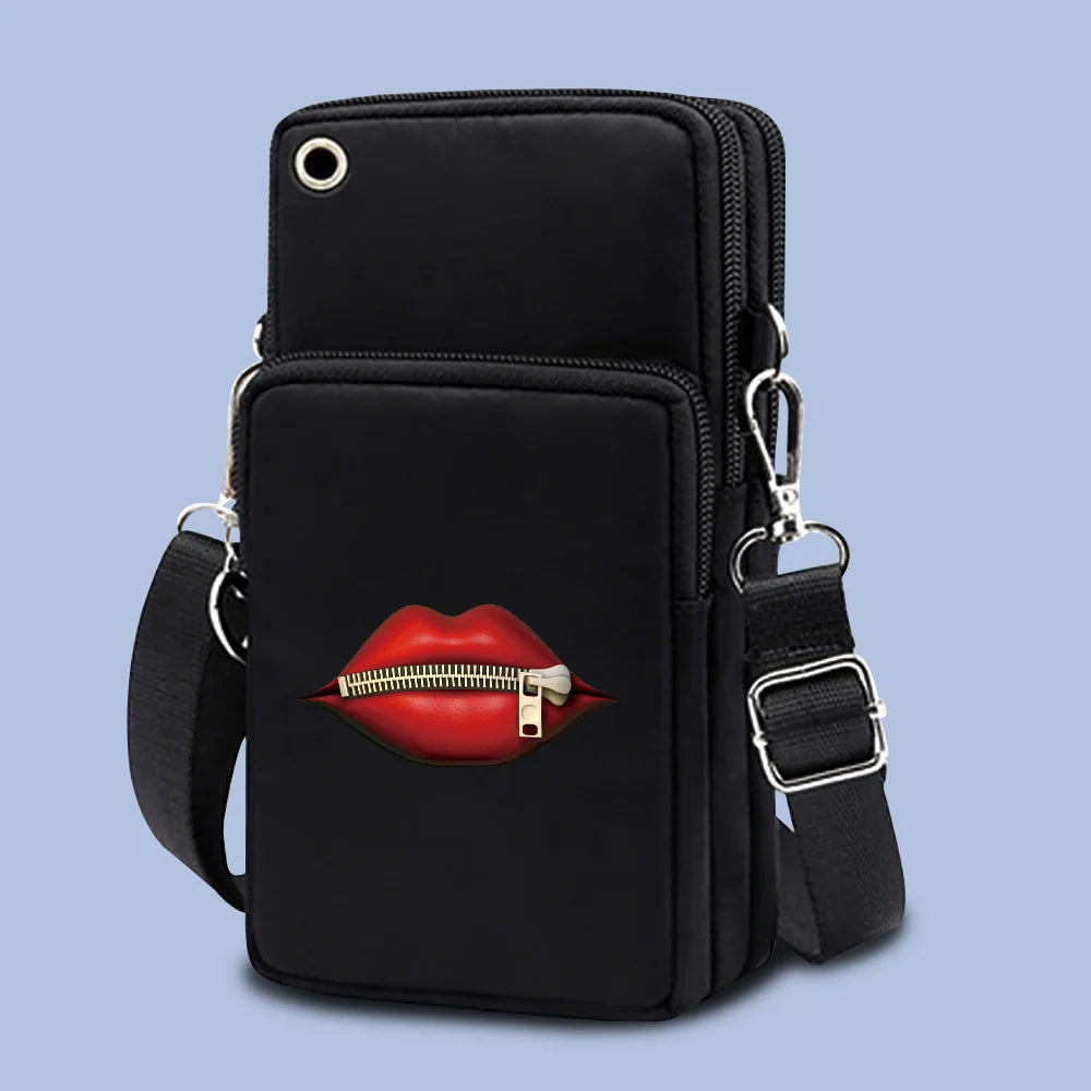 Ladies Mini Sports Bags Outdoor Travel Arm Bag Wallet Print Case Pouch