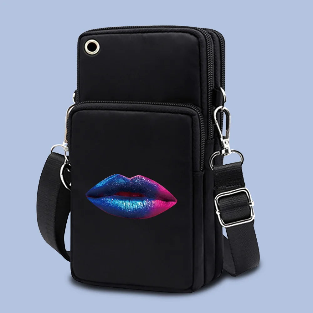Ladies Mini Sports Bags Outdoor Travel Arm Bag Wallet Print Case Pouch