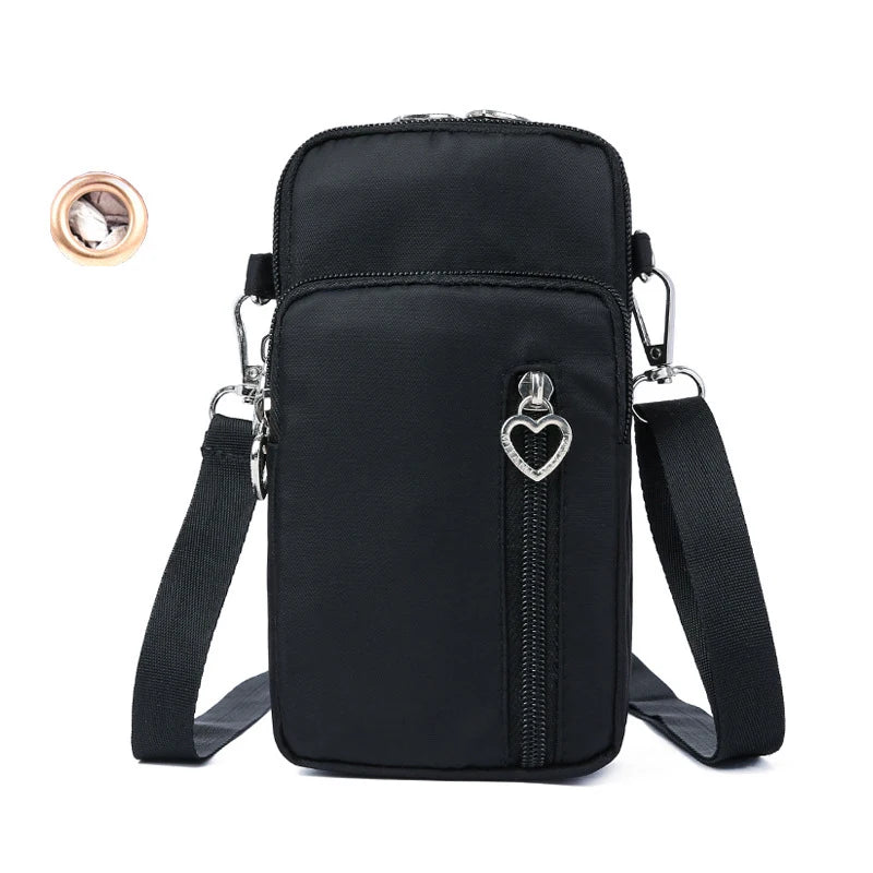 Shoulder Bag for Mobile Phone with Earphone Slot