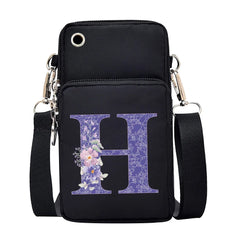 Purple Flower Print Arm Bag for Samsung/iPhone/Huawei