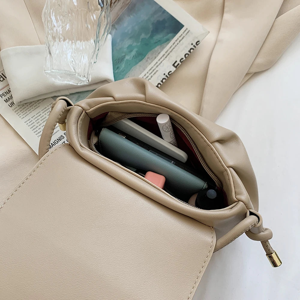 Stylish Crossbody Cloud Bag Khaki Handbag