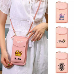 Universal Cell Cover King Print Crossbody Bag