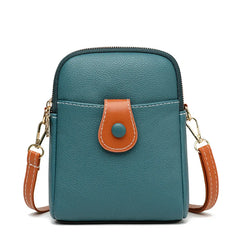 Women's PU Leather Crossbody Bag Multi-layer Handbag