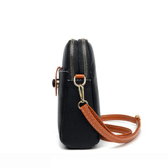 Women's PU Leather Crossbody Bag Multi-layer Handbag