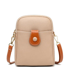 Women's PU Leather Crossbody Bag Multi-layer Handbag