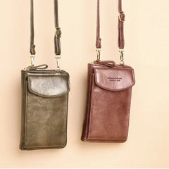 Retro PU Shoulder Bag Female Crossbody Bags Portable Small Bag Handbag