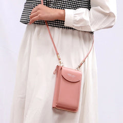 Metal Opening Crossbody Bag Mini PU Leather Shoulder Messenger Bag